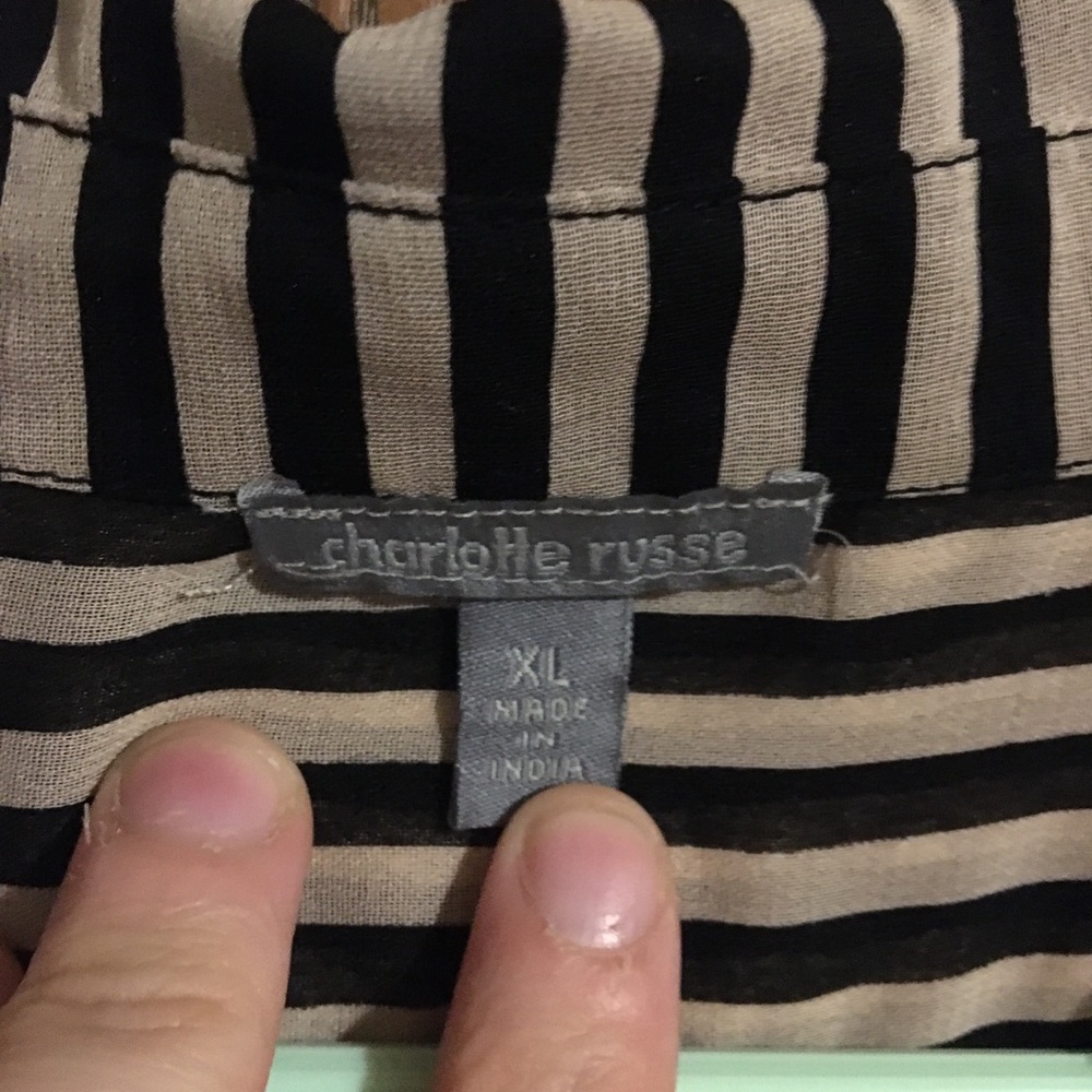 Striped chiffon top
